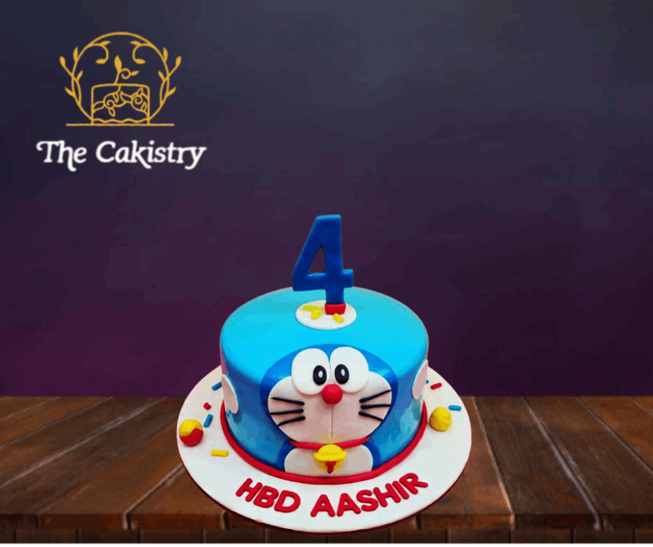 Doraemon cartoon Cake from The Cakistry in Karachi
