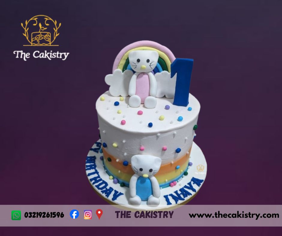 Hello Kitty Theme Cake from The Cakistry - frontal