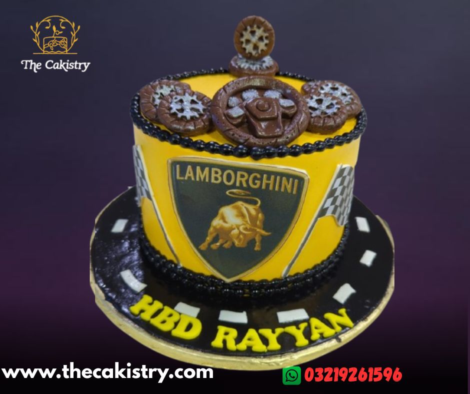 Lamborghini Car Cake from The Cakistry - frontal