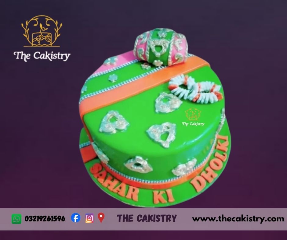 Minimalist Dholki Cake from The Cakistry - frontal