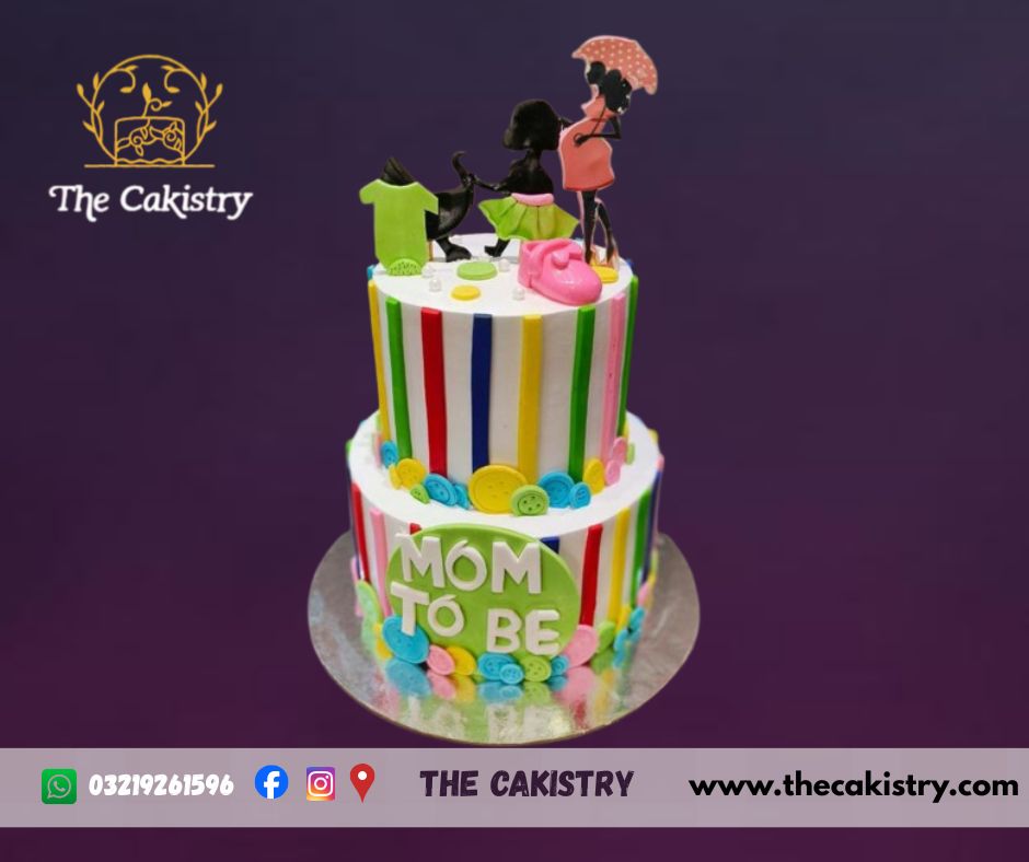 Mom and Dad to be Cake from The Cakistry