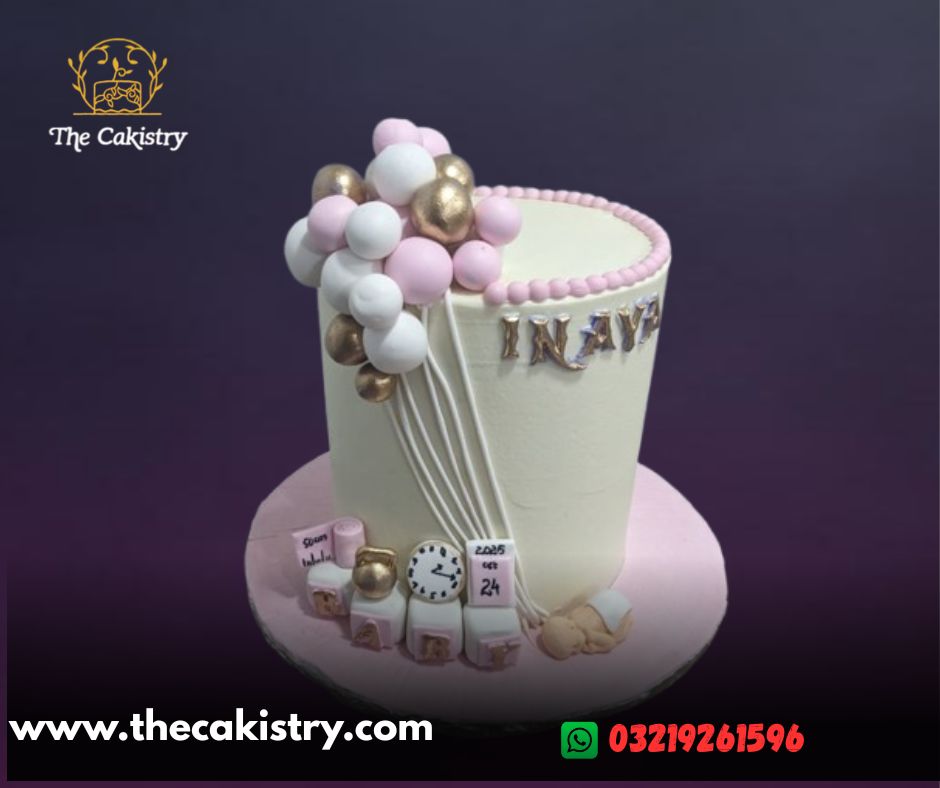 New Born Baby Girl Cake The Cakistry - Frontal