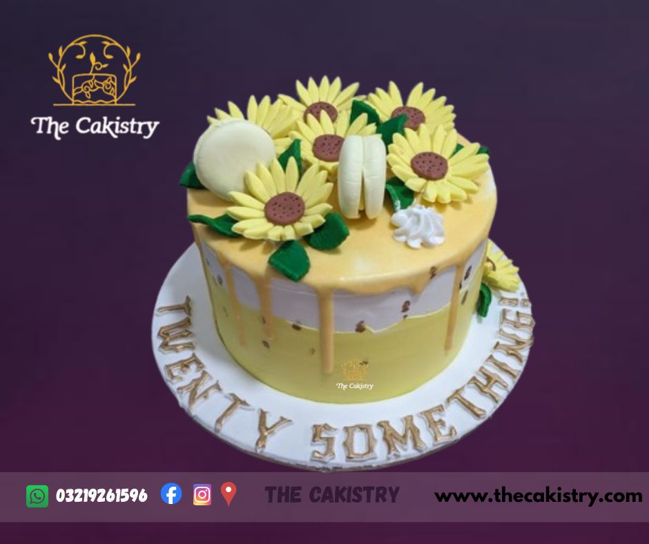 Sunflower theme Cake in Karachi from The Cakistry