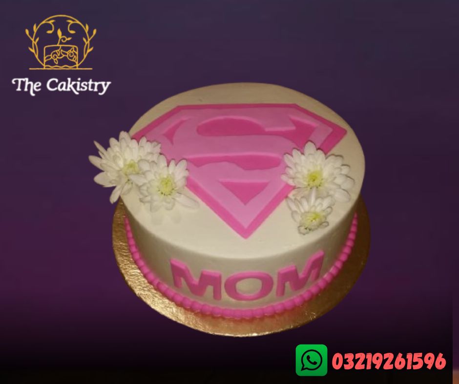 pink super mom cake frontal