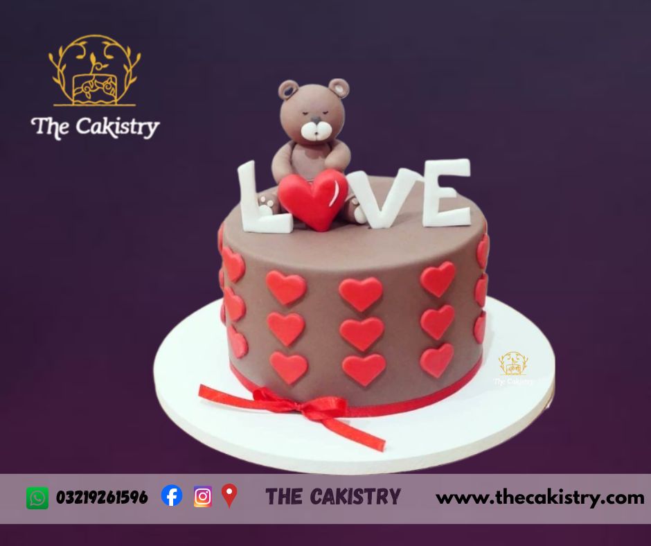 Teddy Bear Love Cake from The Cakistry