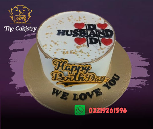 husband and dad cake - frontal