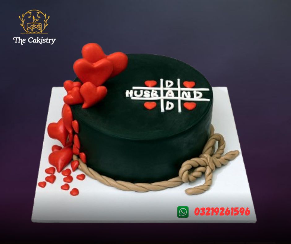 Husband and DAD Cake, frontal