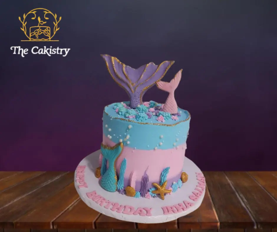 Aqua Mermaid Cake The Cakistry