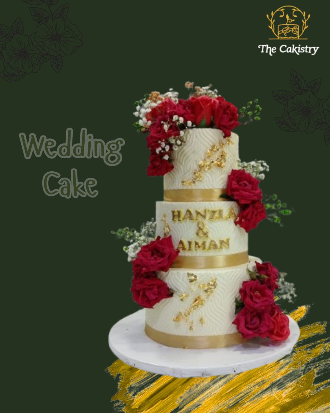 Wedding Cakes in Karachi, frontal