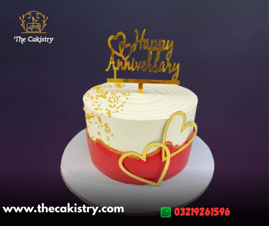 Anniversary Cake for Couple from The Cakistry - frontal