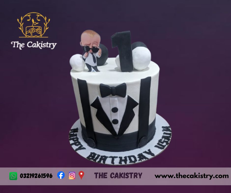 Baby Boss Tuxedo Cake from The Cakistry