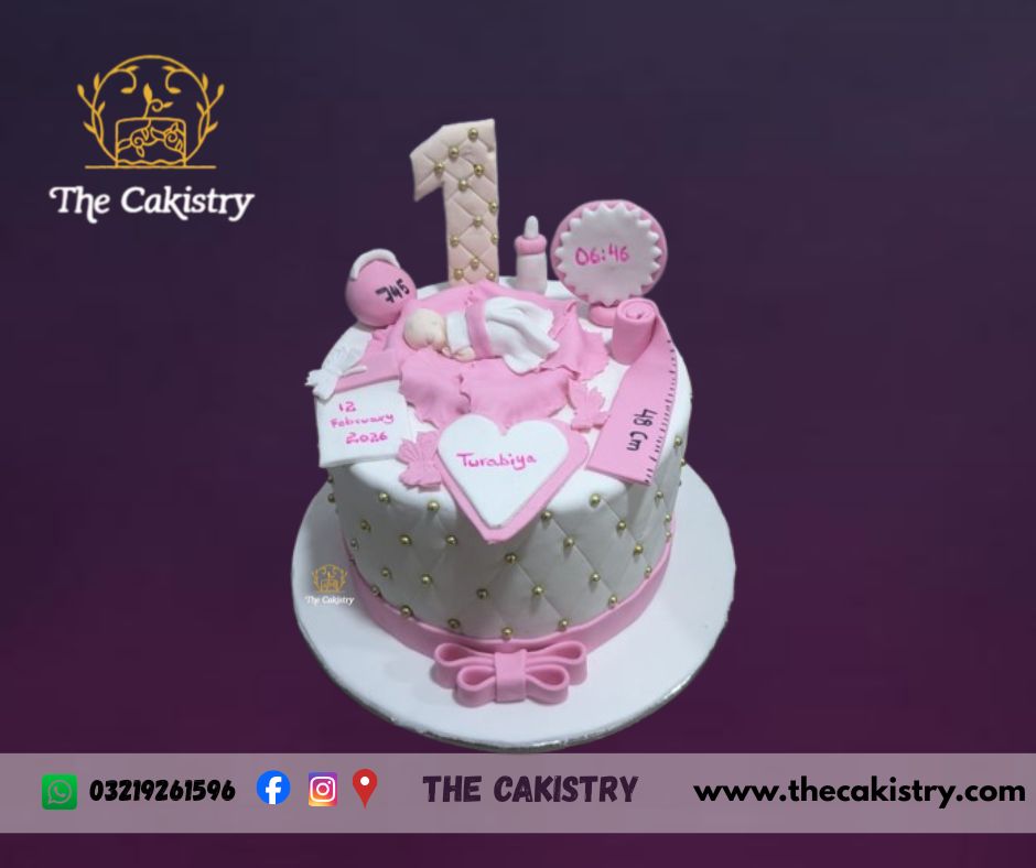 Baby Girl  Welcome Cake from The Cakistry