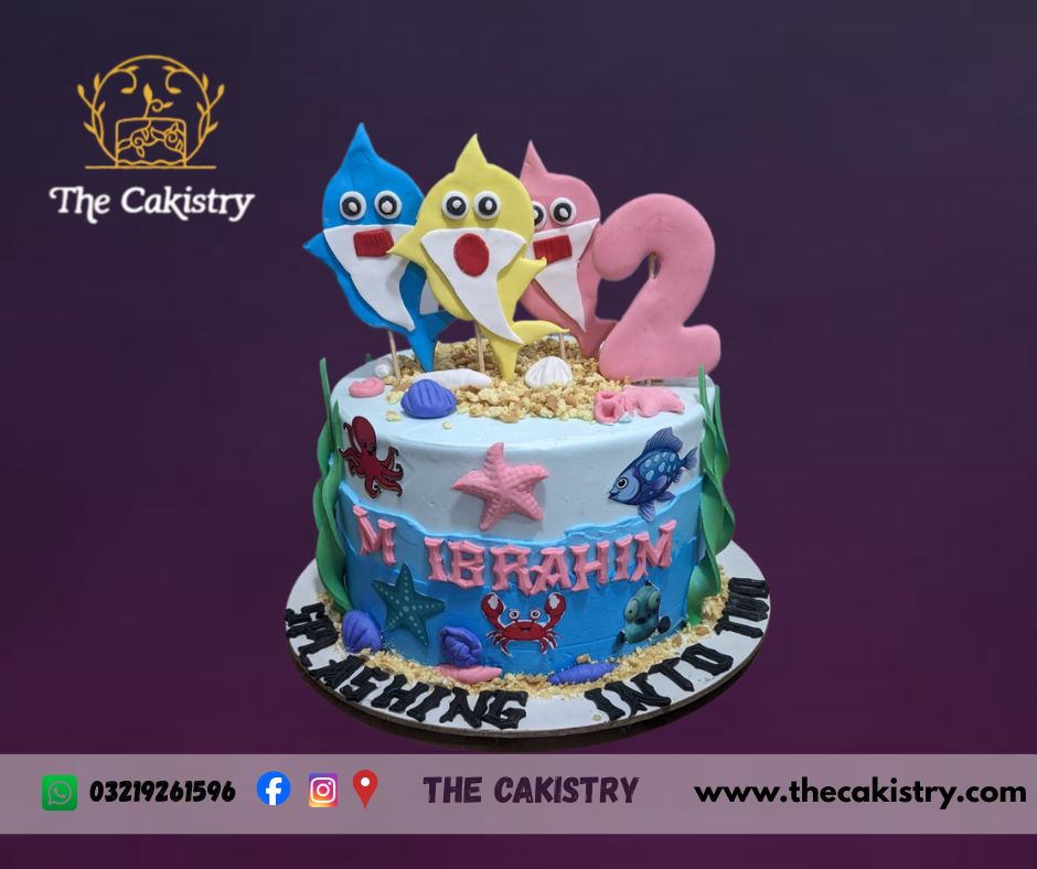 Baby Shark design Cake from The Cakistry
