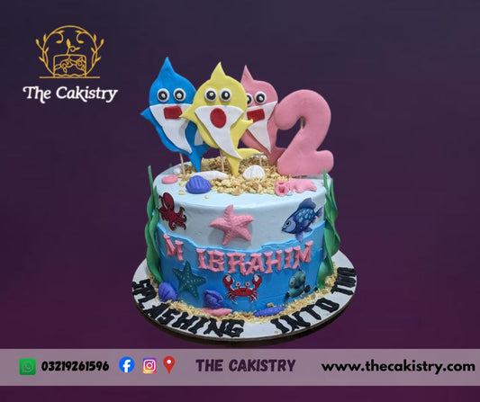 Baby Shark design Cake from The Cakistry