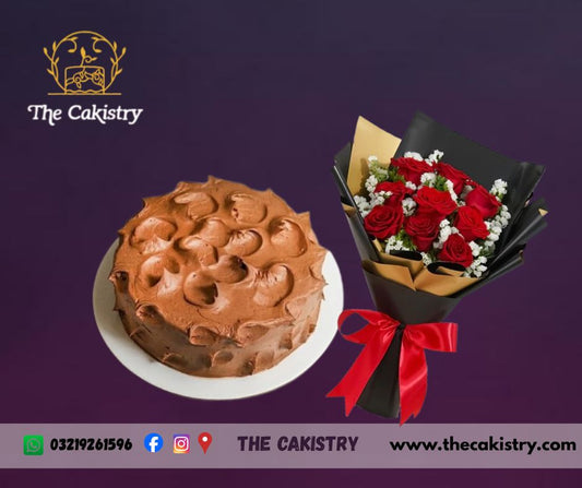 Belgian Malt Cake and Boquet Combo from The Cakistry