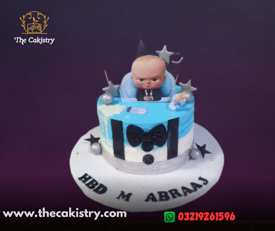 Boss Baby Birthday Cake from The Cakistry - frontal