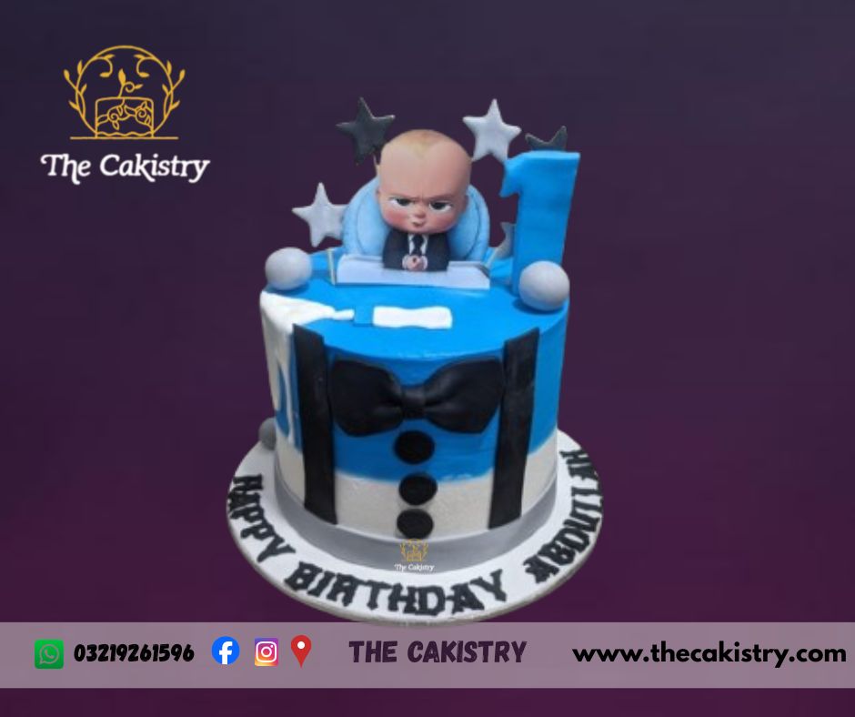 Boss Baby Birthday Cake from The Cakistry - frontal