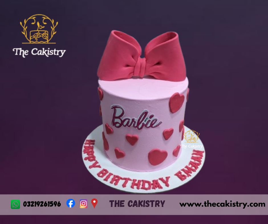 Bow and Barbie themed Cake from The Cakistry