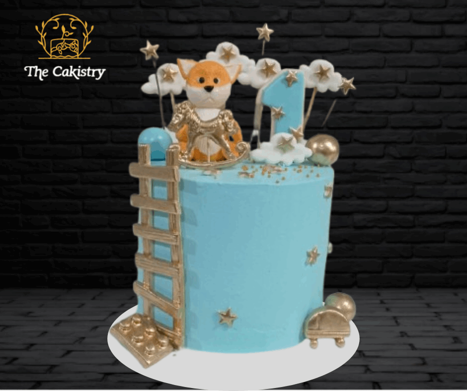 Boy 1st birthday Cake in Karachi from The Cakistry - frontal