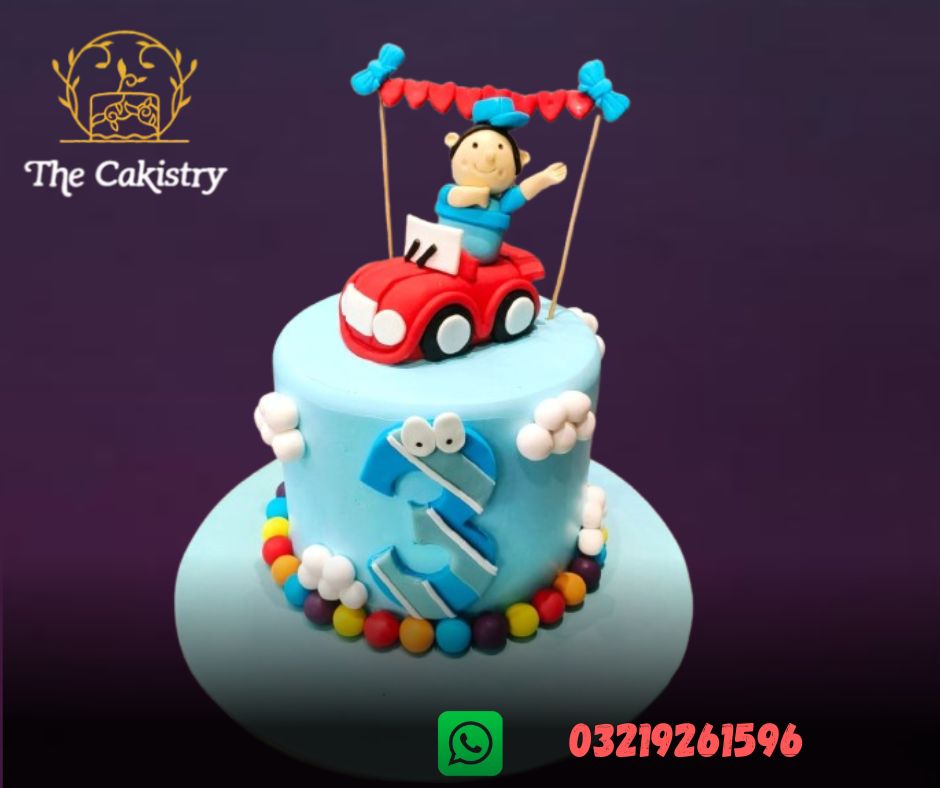 Car cake for boy - frontal