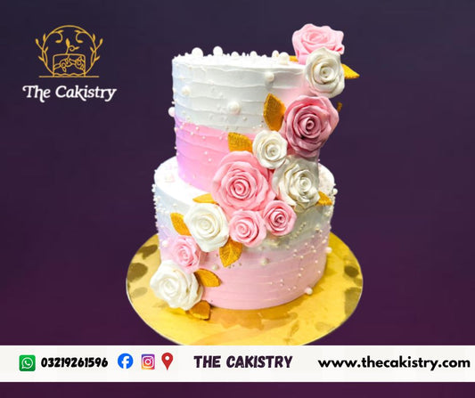 Floral Wedding Theme Cake from The Cakistry