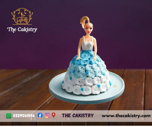 Frozen Elsa theme Doll Cake from The Cakistry