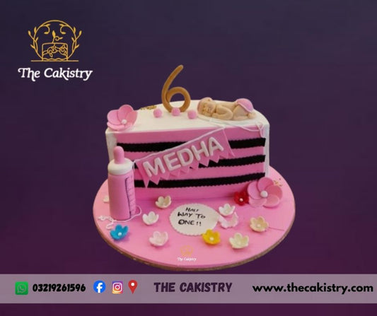  Half Birthday Cake for Girl from The Cakistry in Karachi