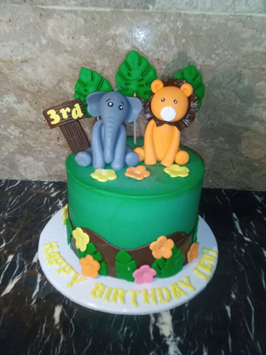 Wild One Animal Cake