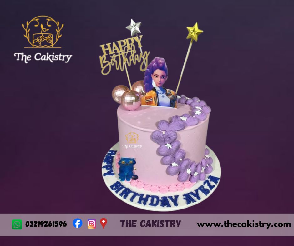 Kpop Demon Hunters themed Cake from The Cakistry