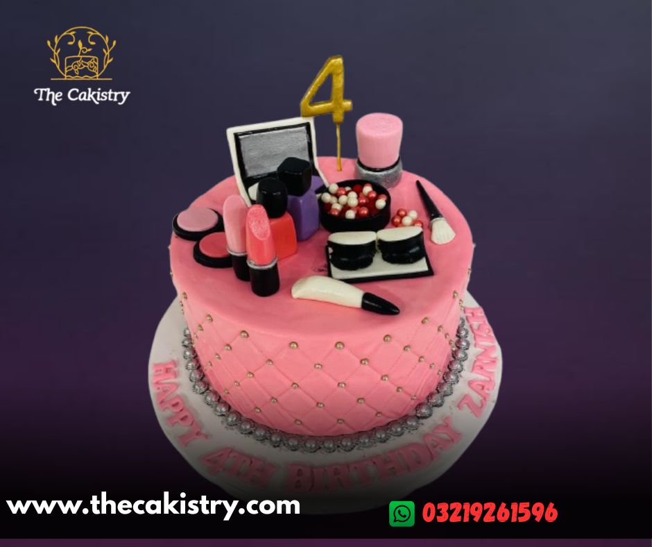 Makeup theme Cake from The Cakistry - frontal