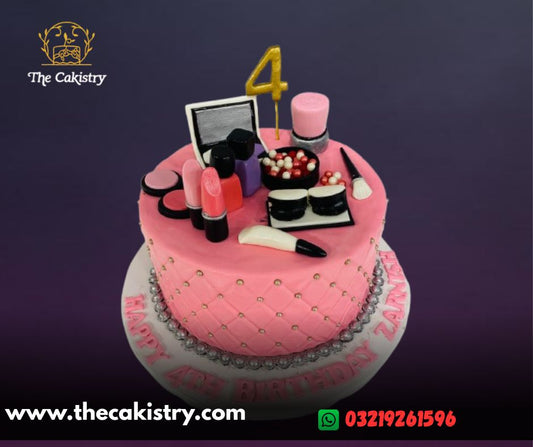Makeup theme Cake from The Cakistry - frontal