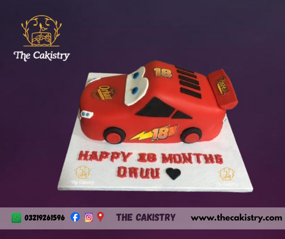 McQueen Car Shaped Cake from The Cakistry
