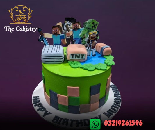 Playful Minecraft Cake The Cakistry