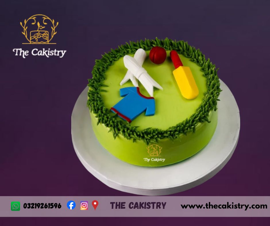 Minimalist Cricket Cake from The Cakistry