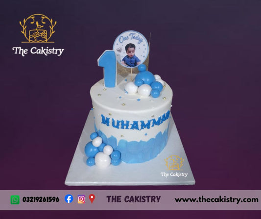 Classic Blue theme cake for boy