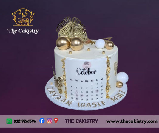Modern Calendar Cake from The Cakistry