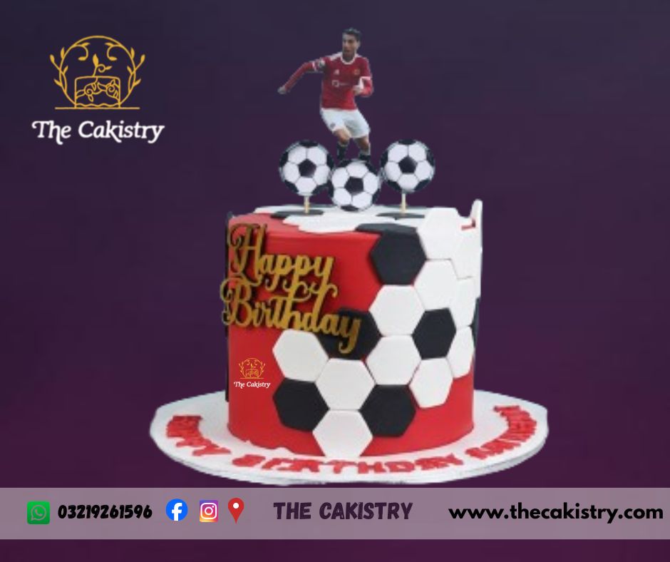 Ronaldo themed cake from The Cakistry