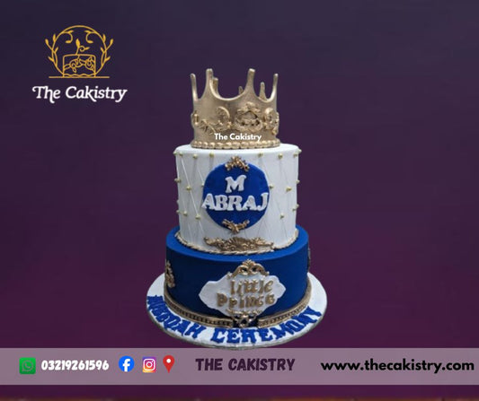 Royal theme birthday Cake for Boy in Karachi From The Cakistry - frontal