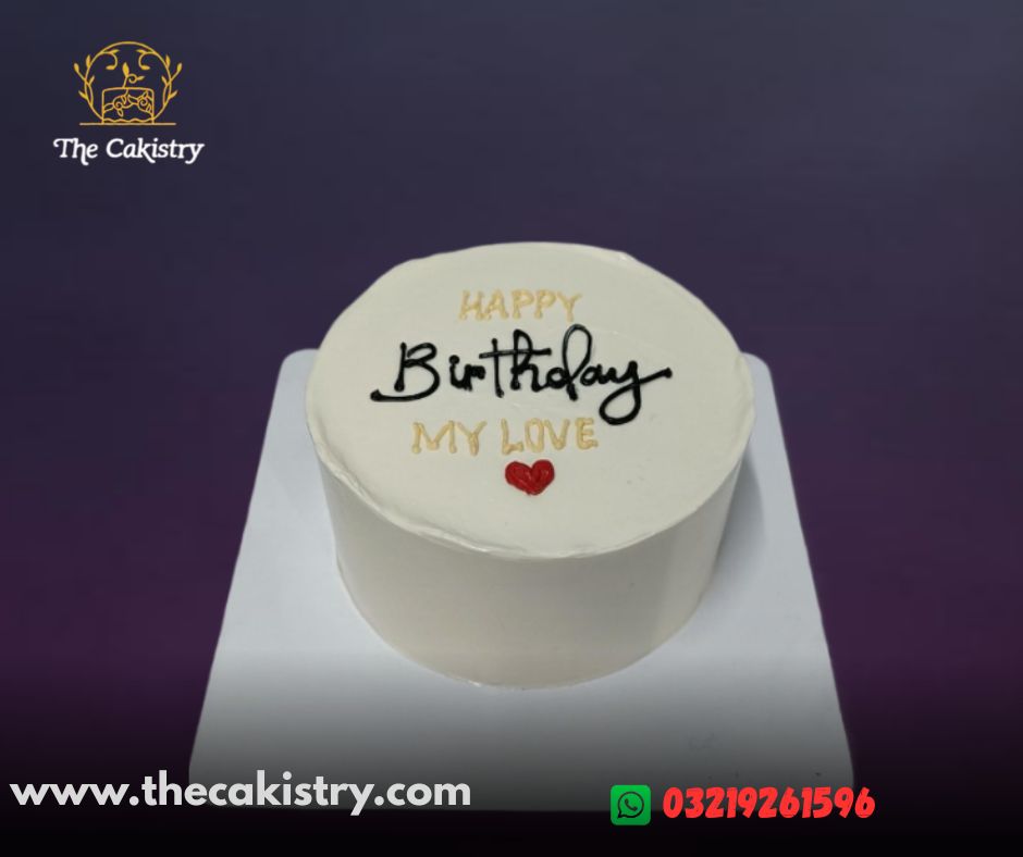Simple Cake for Husband white from The Cakistry - frontal