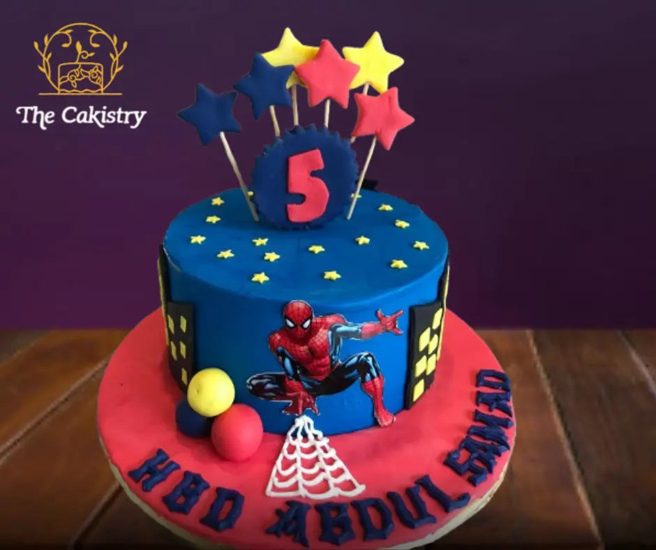 Spiderman Cake for Boy From The Cakistry - frontal