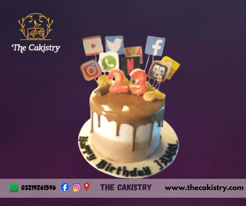Social Media theme Cake The Cakistry