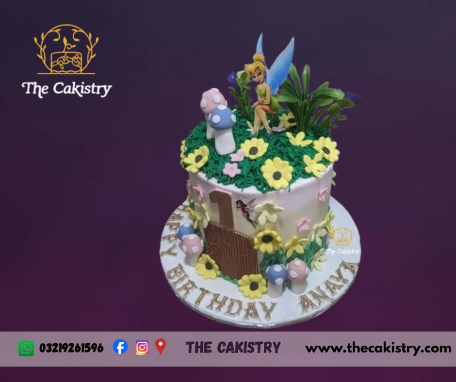 Tinkerbell Theme Cake from The Cakistry