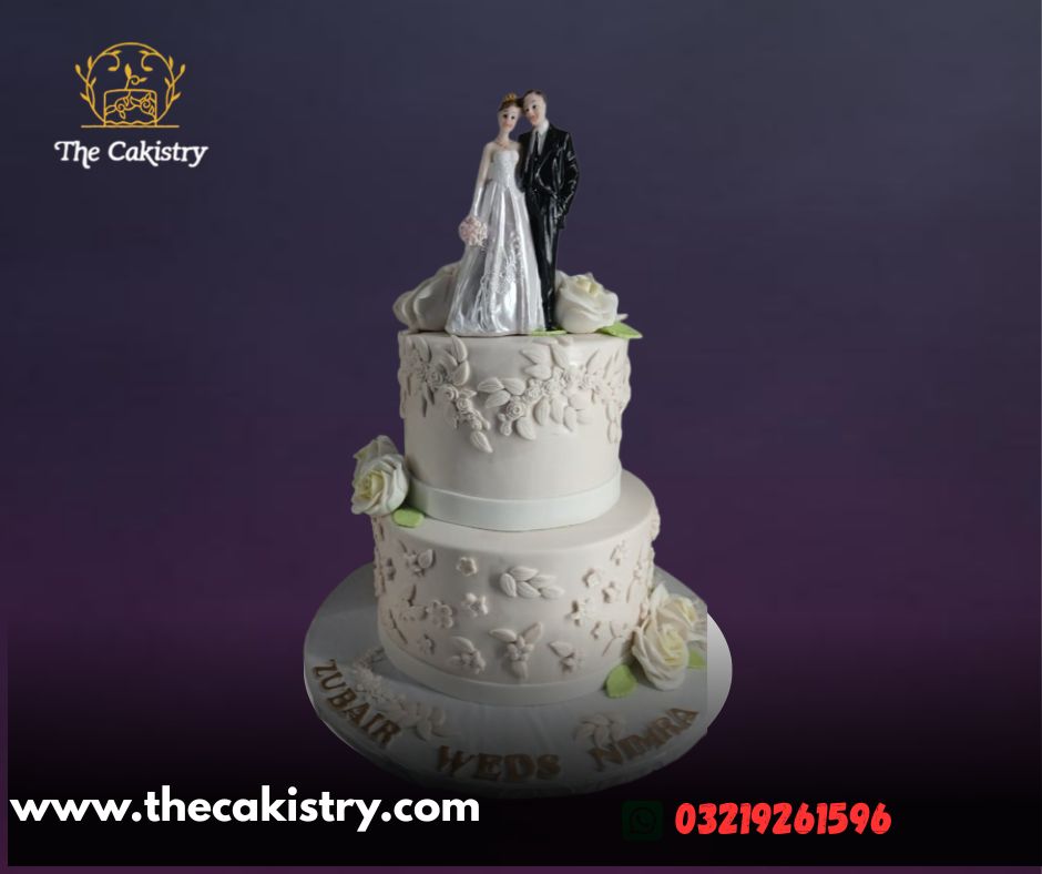 Wedding Couple Cake from The Cakistry - Frontal