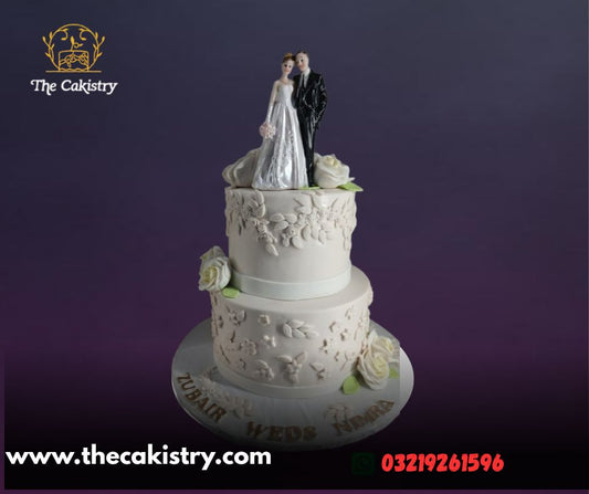 Wedding Couple Cake from The Cakistry - Frontal