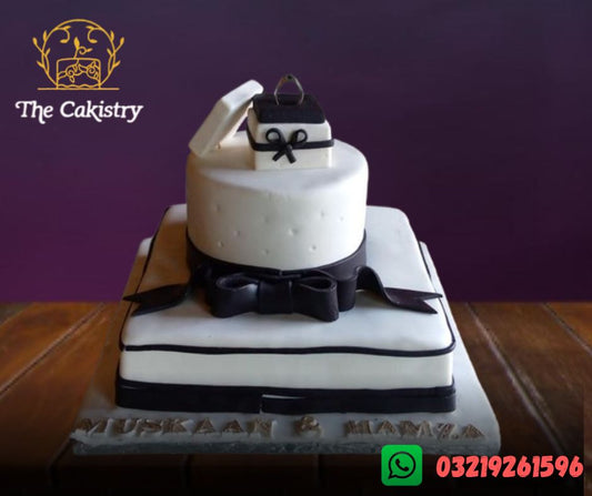 Engagement cake, ring cake, two tier cake